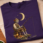 Skeleton Night Fishing T-Shirt