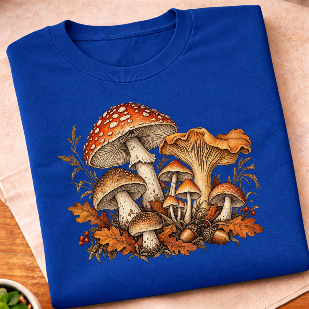 Vintage Autumn Mushrooms T-Shirt