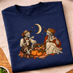Skeleton Autumn Picnic T-Shirt