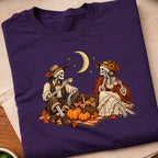 Skeleton Autumn Picnic T-Shirt