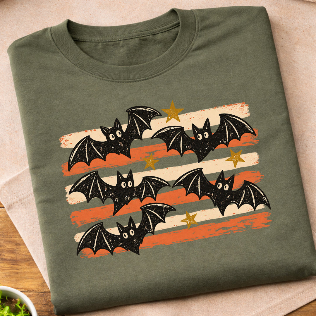 Vintage Halloween Bats T-Shirt