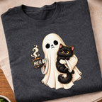 Ghost Black Cat T-Shirt