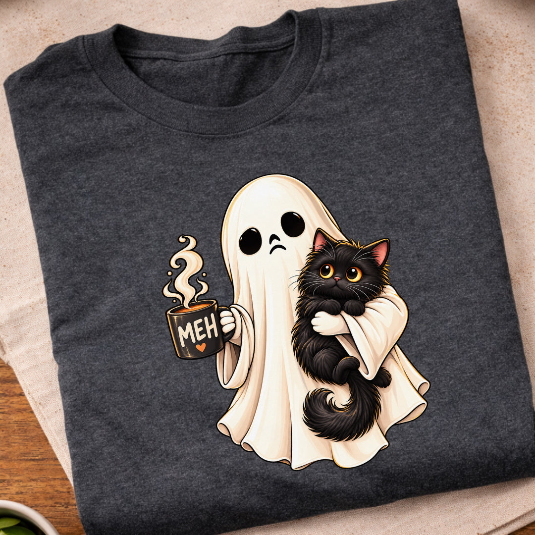 Ghost Black Cat T-Shirt
