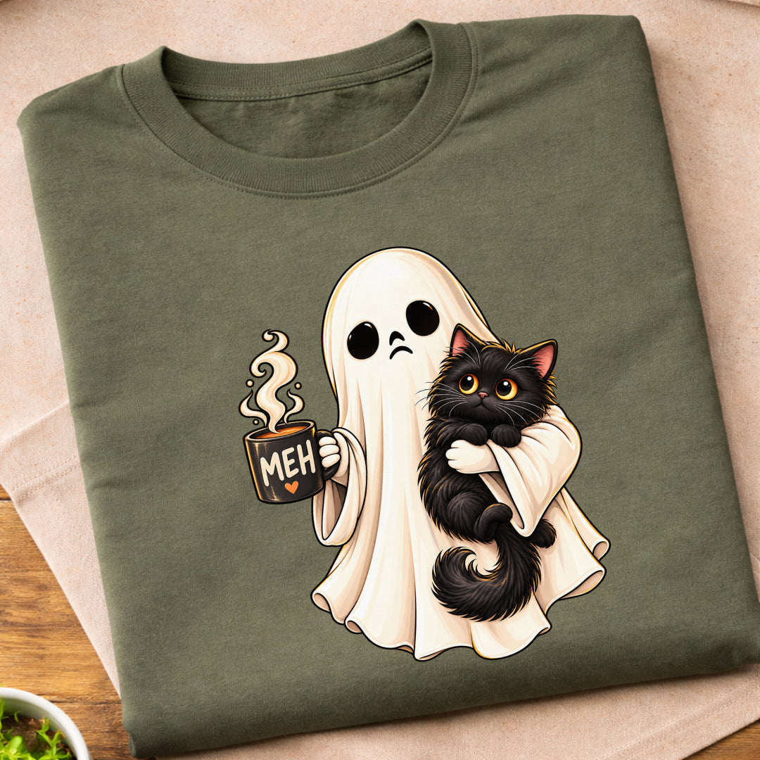 Ghost Black Cat T-Shirt