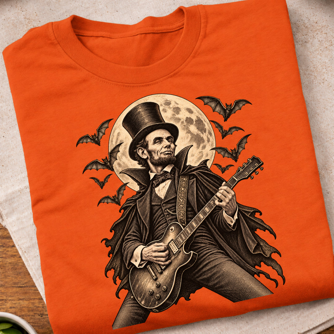 Lincoln Halloween Guitar T-Shirt