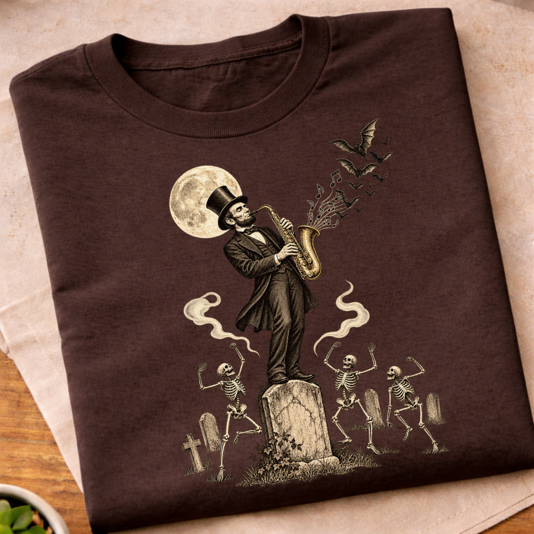 Lincoln Halloween Saxophone T-Shirt