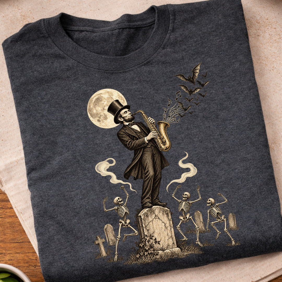 Lincoln Halloween Saxophone T-Shirt