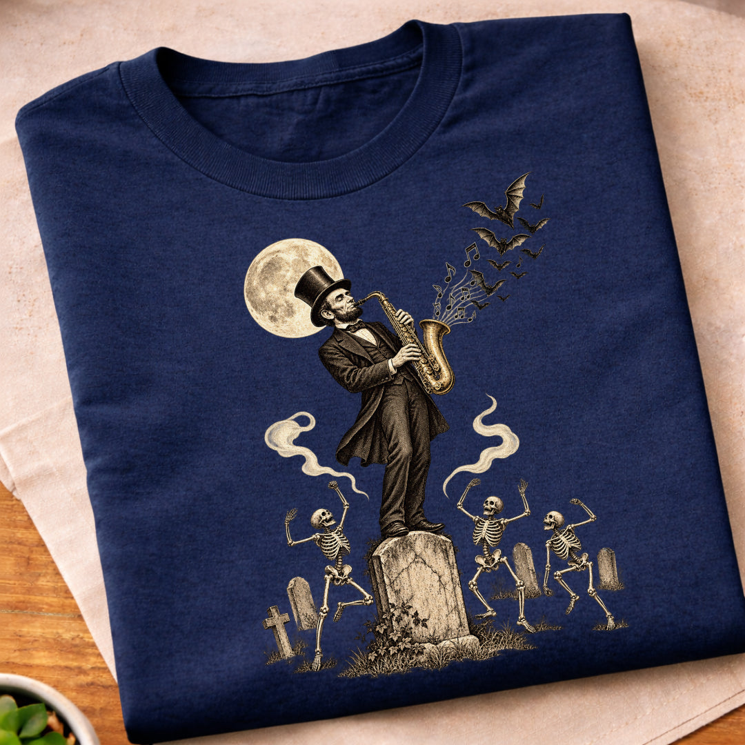 Lincoln Halloween Saxophone T-Shirt