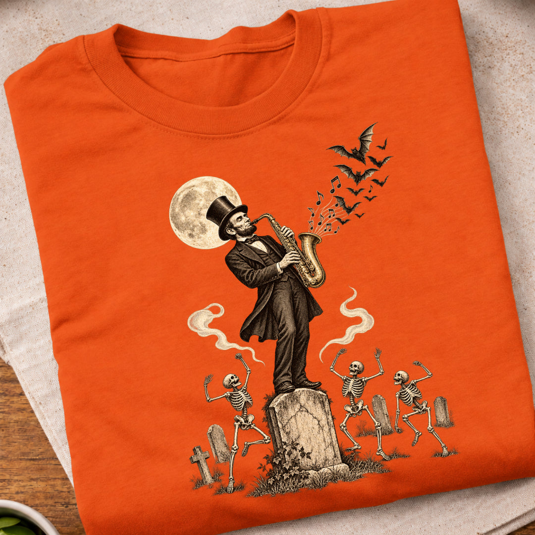 Lincoln Halloween Saxophone T-Shirt