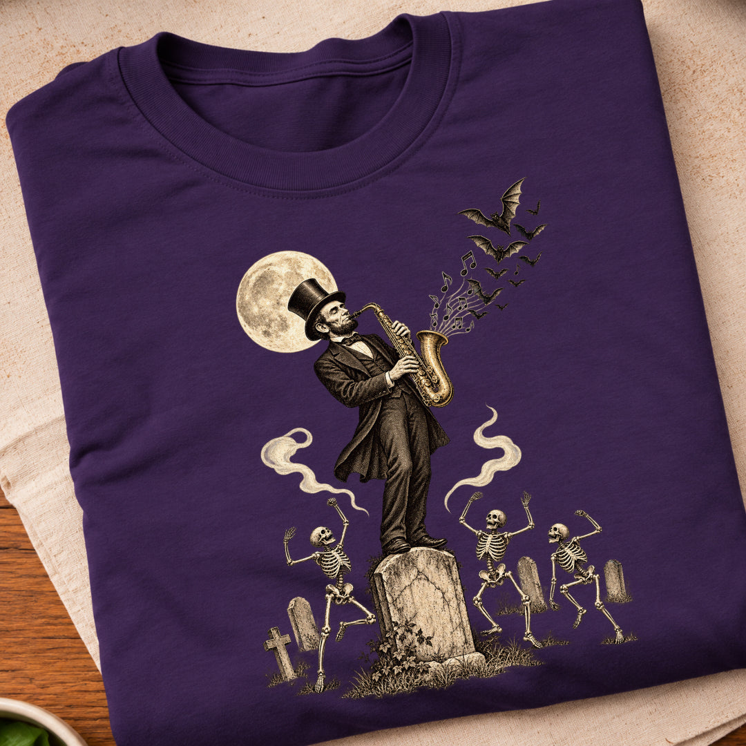 Lincoln Halloween Saxophone T-Shirt