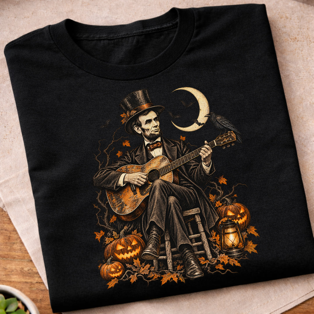 Lincoln Halloween Guitar T-Shirt