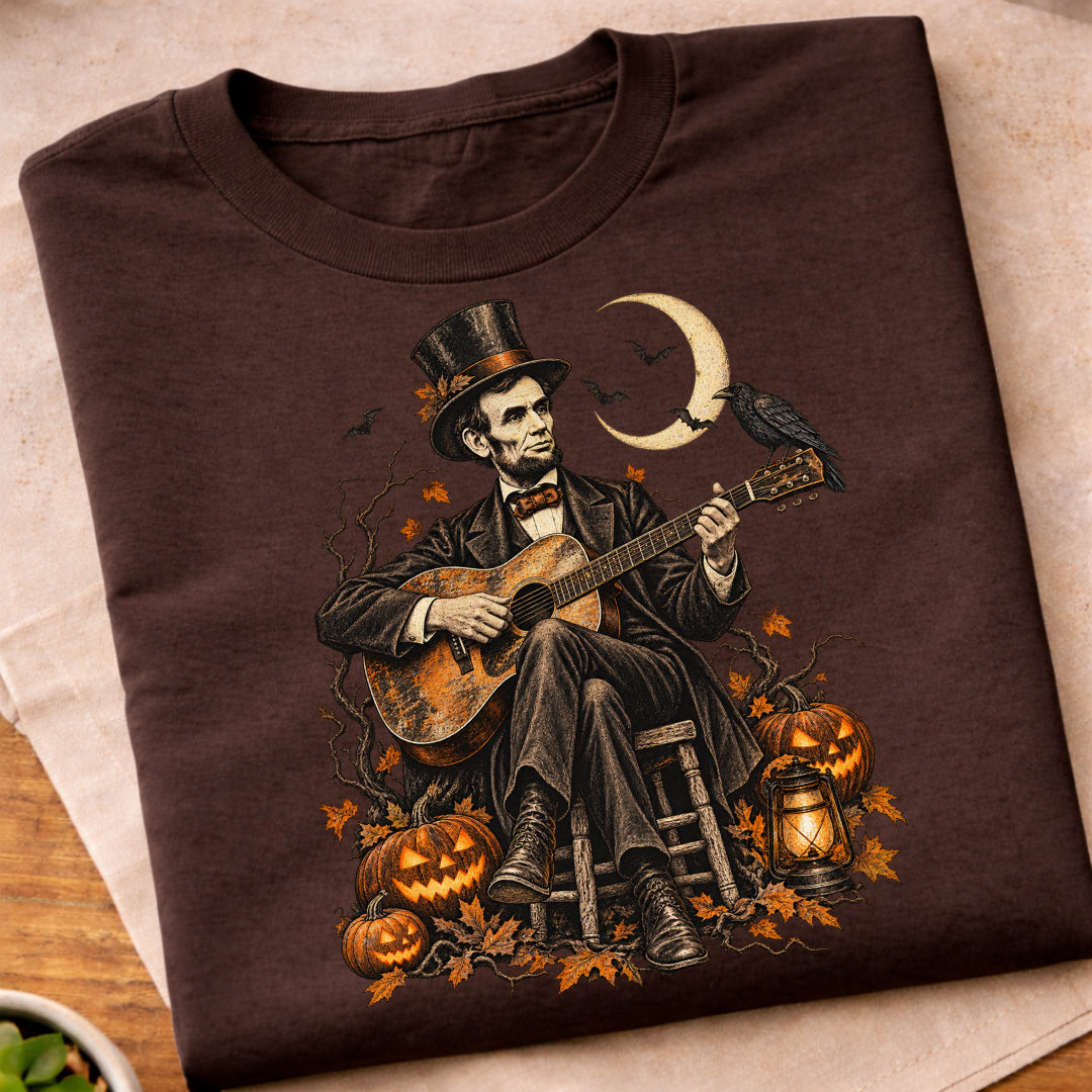 Lincoln Halloween Guitar T-Shirt