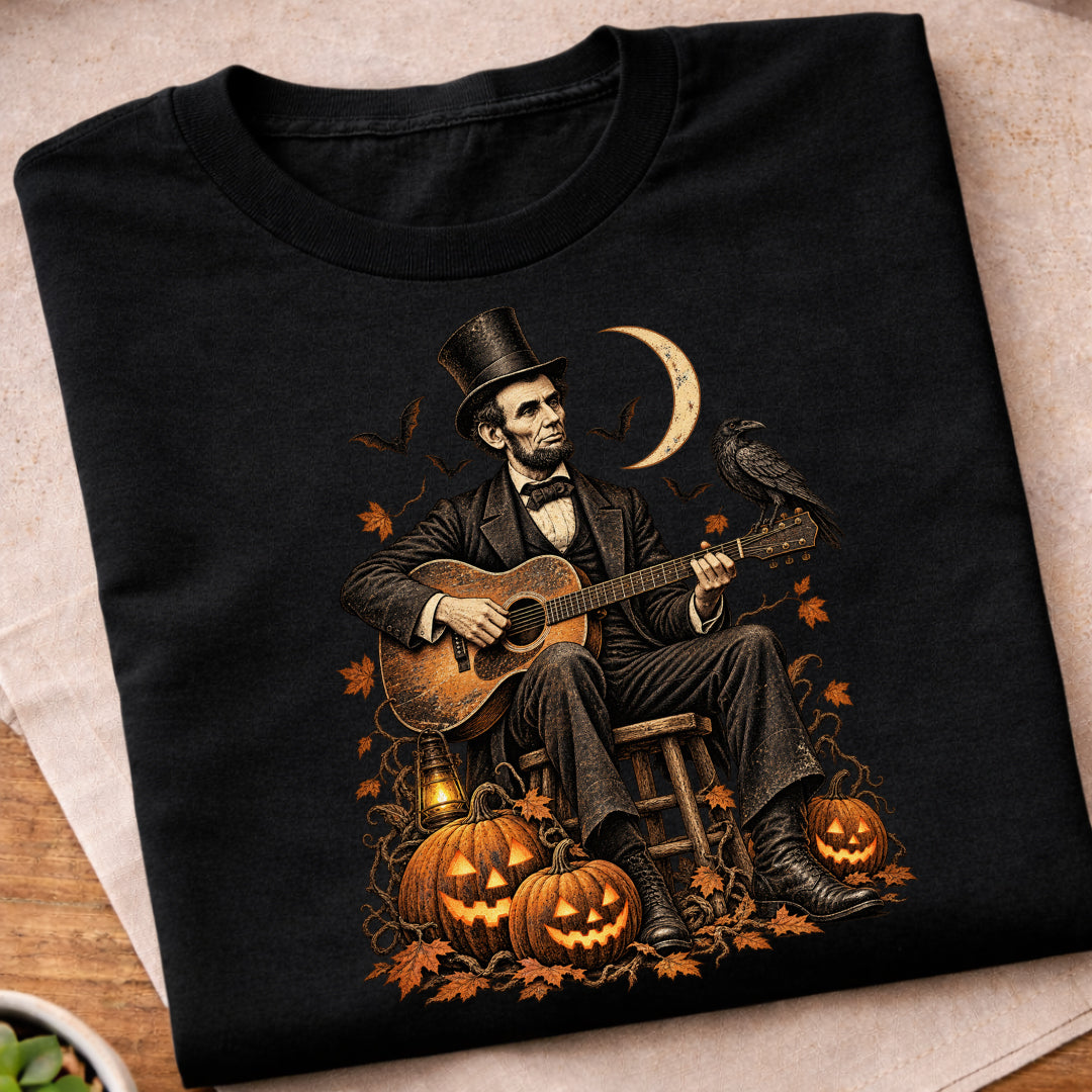 Lincoln Halloween Guitar T-Shirt