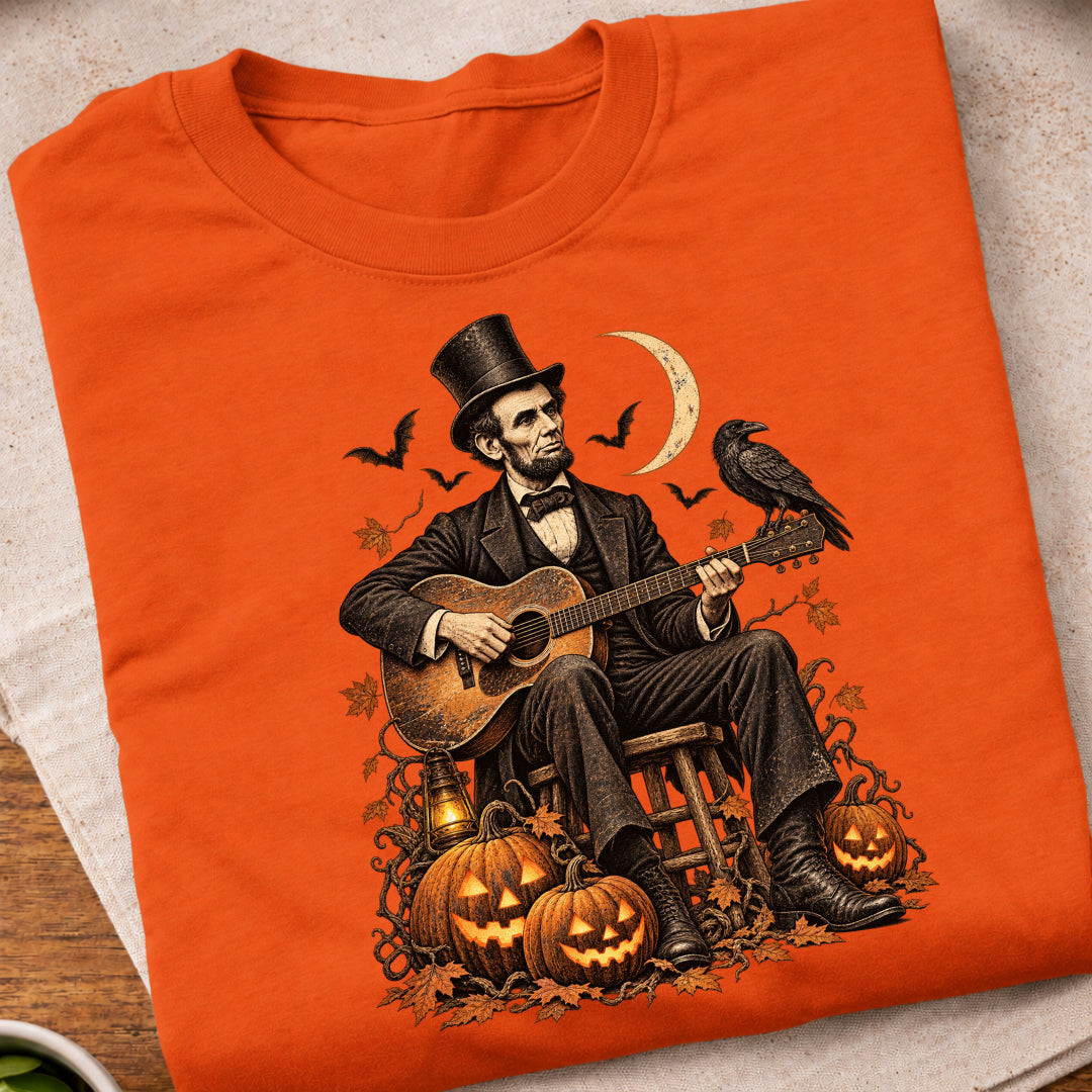 Lincoln Halloween Guitar T-Shirt