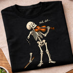 Funny Skeleton Violin Music T-Shirt