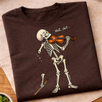 Funny Skeleton Violin Music T-Shirt