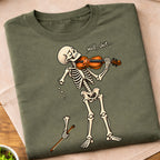 Funny Skeleton Violin Music T-Shirt