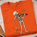 Funny Skeleton Violin Music T-Shirt