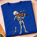 Funny Skeleton Violin Music T-Shirt