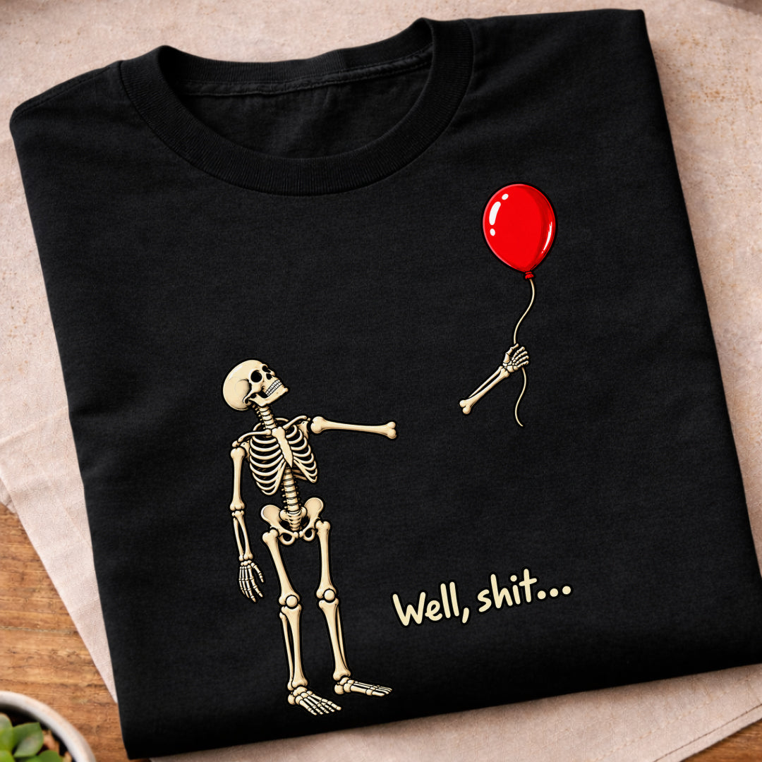 Funny Skeleton Balloon Gone T-Shirt