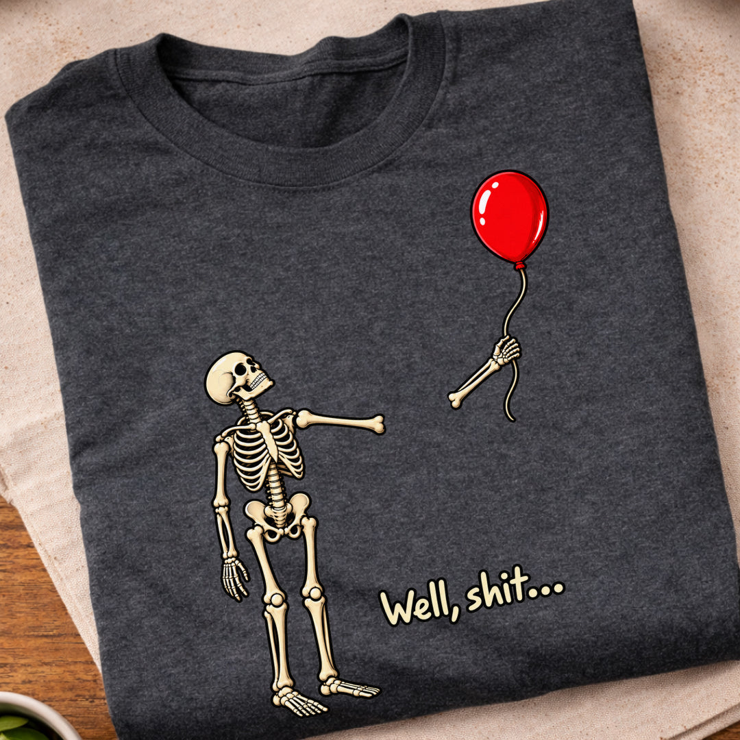 Funny Skeleton Balloon Gone T-Shirt