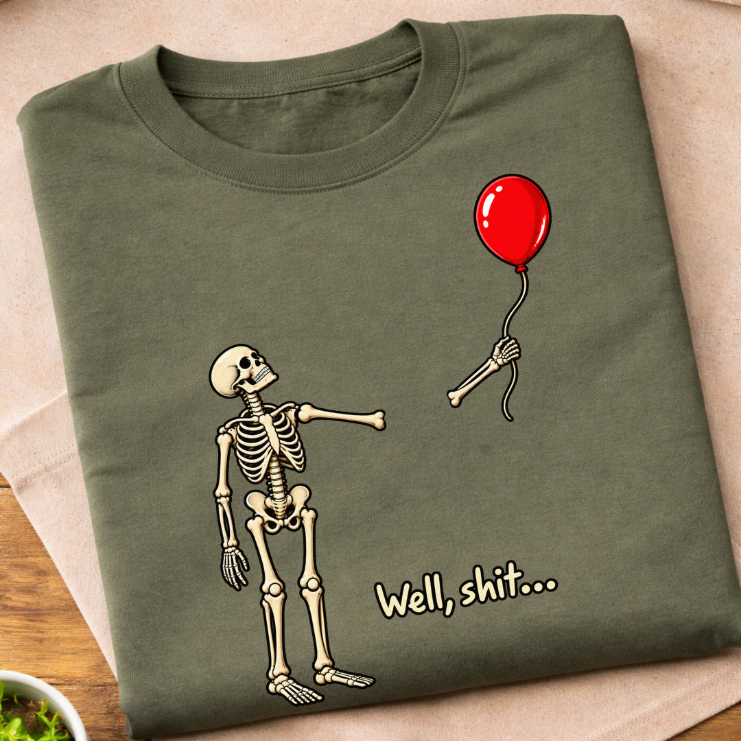 Funny Skeleton Balloon Gone T-Shirt