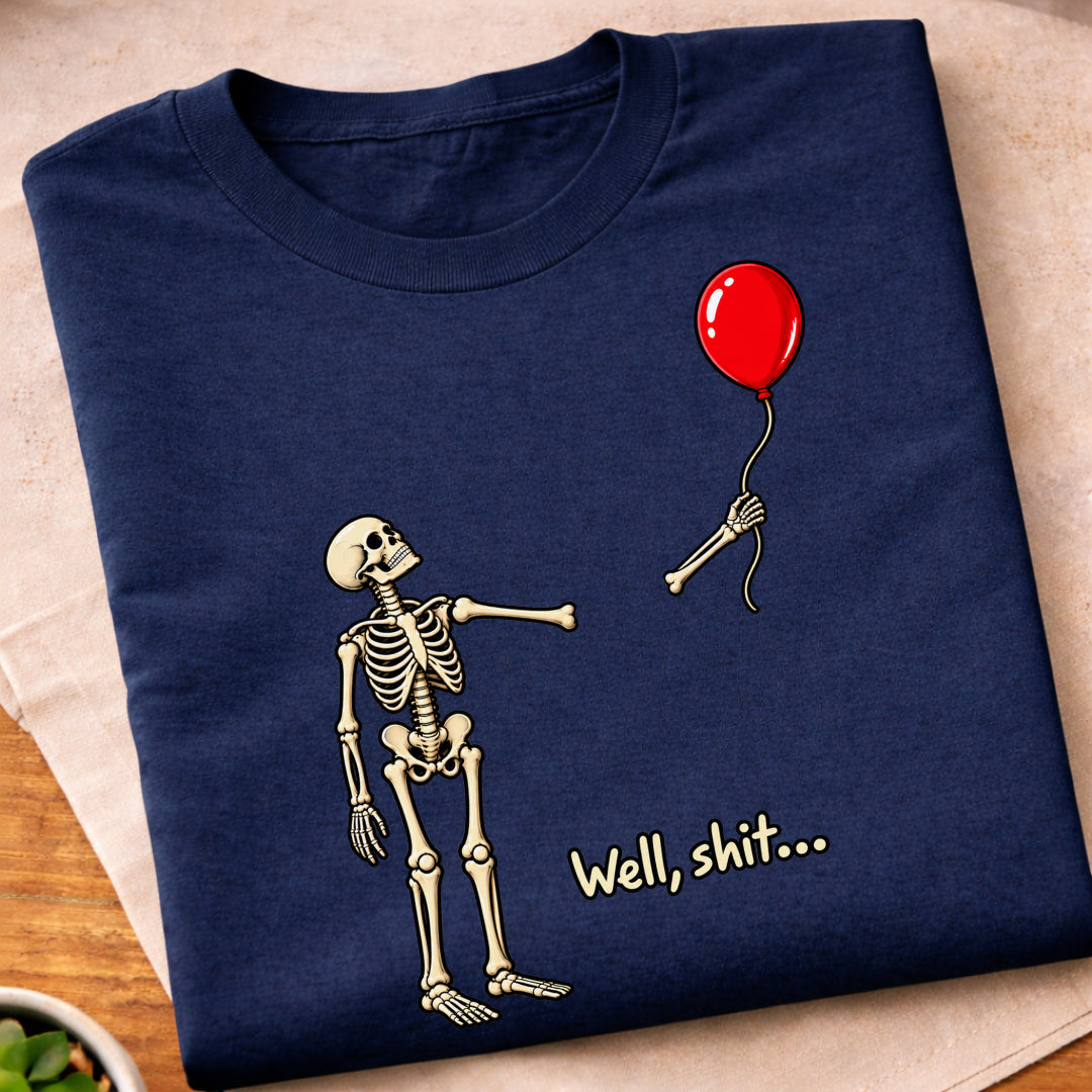 Funny Skeleton Balloon Gone T-Shirt