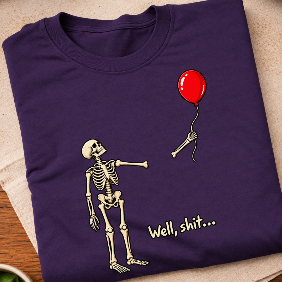 Funny Skeleton Balloon Gone T-Shirt
