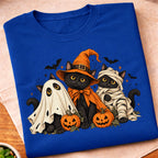 Spooky Halloween Cats Ghost T-Shirt