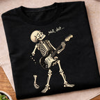Funny Skeleton Guitar Music T-Shirt