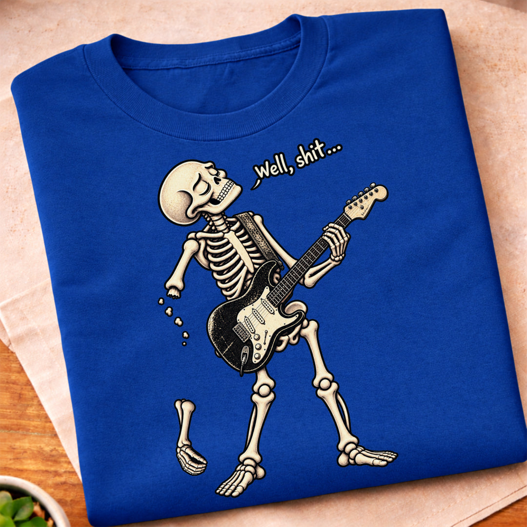 Funny Skeleton Guitar Music T-Shirt