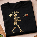 Funny Skeleton Football Throw T-Shirt