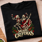 Merry Cryptmas Dancing Skeletons T-Shirt