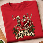 Merry Cryptmas Dancing Skeletons T-Shirt