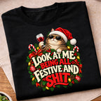 Christmas Festive Cat T-Shirt