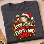 Christmas Festive Cat T-Shirt