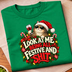Christmas Festive Cat T-Shirt