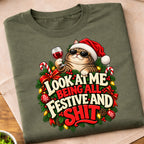 Christmas Festive Cat T-Shirt
