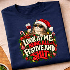 Christmas Festive Cat T-Shirt