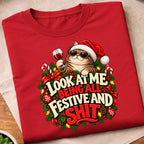 Christmas Festive Cat T-Shirt