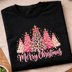 Merry Christmas Pink Trees T-Shirt