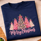 Merry Christmas Pink Trees T-Shirt