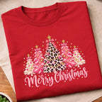 Merry Christmas Pink Trees T-Shirt