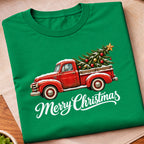Merry Christmas Red Truck T-Shirt