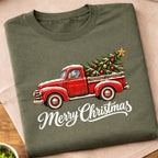 Merry Christmas Red Truck T-Shirt