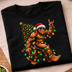 Christmas Bigfoot Festive Lights T-Shirt
