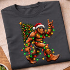 Christmas Bigfoot Festive Lights T-Shirt