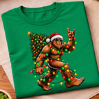 Christmas Bigfoot Festive Lights T-Shirt