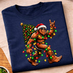 Christmas Bigfoot Festive Lights T-Shirt