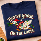 Festive Goose On Loose T-Shirt